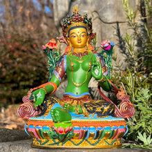 Load image into Gallery viewer, Green Tara Statue - 16.5cm