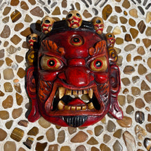 Carica l'immagine nel visualizzatore di Gallery, Maschera di Legno del Mahakala Blu