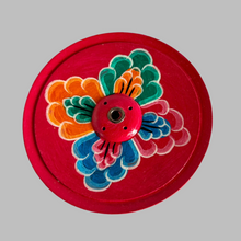Load image into Gallery viewer, Hand Painted round wooden Incense holder