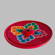 Load image into Gallery viewer, Hand Painted round wooden Incense holder