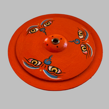 Load image into Gallery viewer, Hand Painted round wooden Incense holder