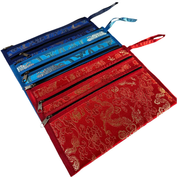 Borsa Broccato con Drago - Fiore di loto