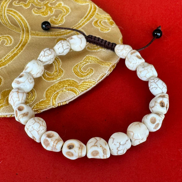 Impermanence Skull bead mala wrist