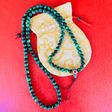 Load image into Gallery viewer, 108-Bead Tiger’s Eye Mala with Tibetan Guru Bead
