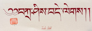 Tibetan Calligraphy 23cm x 8cm