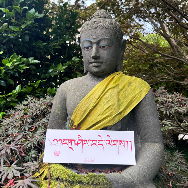 Tibetan calligraphy 33cm x 12cm