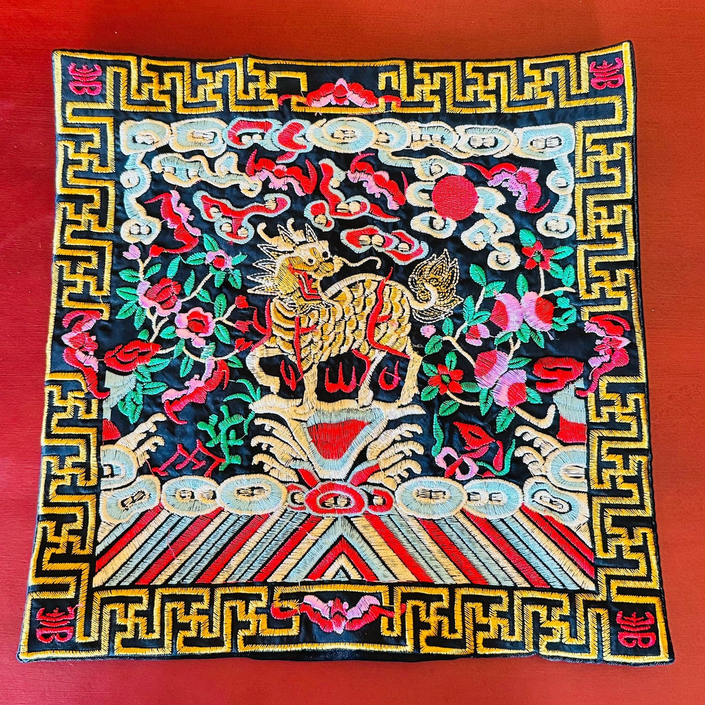 Embroidered Brocade Table Mat