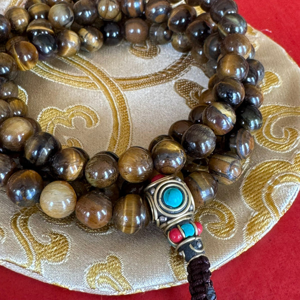 108 Mala - Tiger Eye