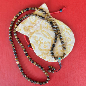 108 Mala - Tiger Eye