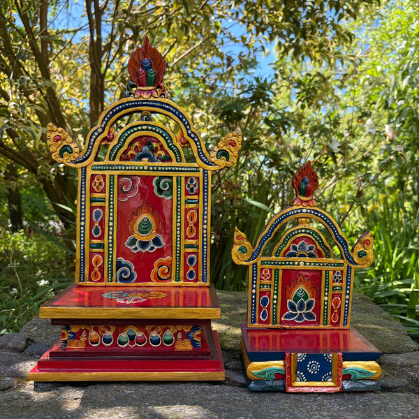 Traditional Wooden Buddhist Throne