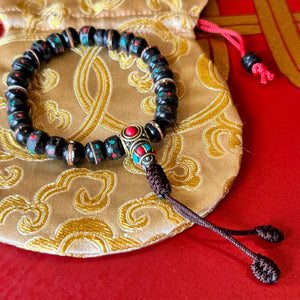 Traditional Tibetan Yak bone beaded wrist mala