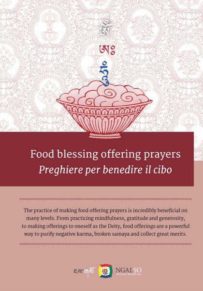 Food blessing offering prayers