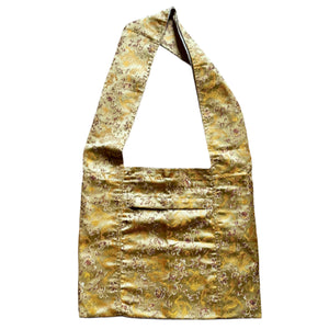 Handmade Brocade Monk Shoulder Bag – Dragon & Flower