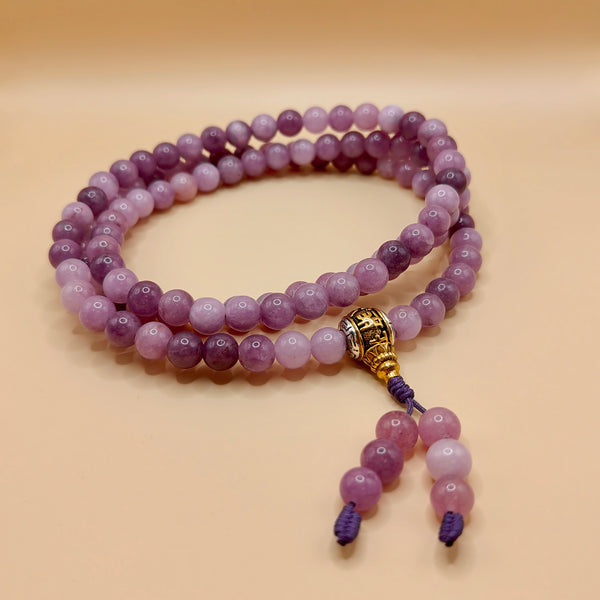 108 Mala - Giada Lavanda