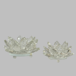 Crystal Lotus Flower Candle Holder