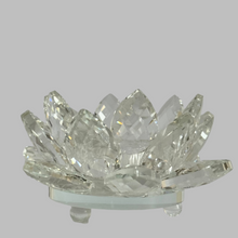 Load image into Gallery viewer, Crystal Lotus Flower Candle Holder
