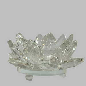 Crystal Lotus Flower Candle Holder