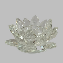 Load image into Gallery viewer, Crystal Lotus Flower Candle Holder
