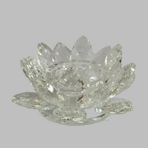 Crystal Lotus Flower Candle Holder