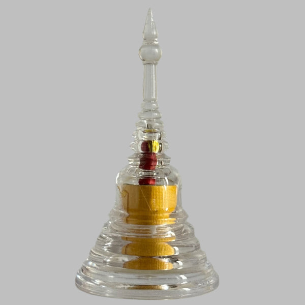 Stupa in acrilico con rotolo di mantra - 8cm