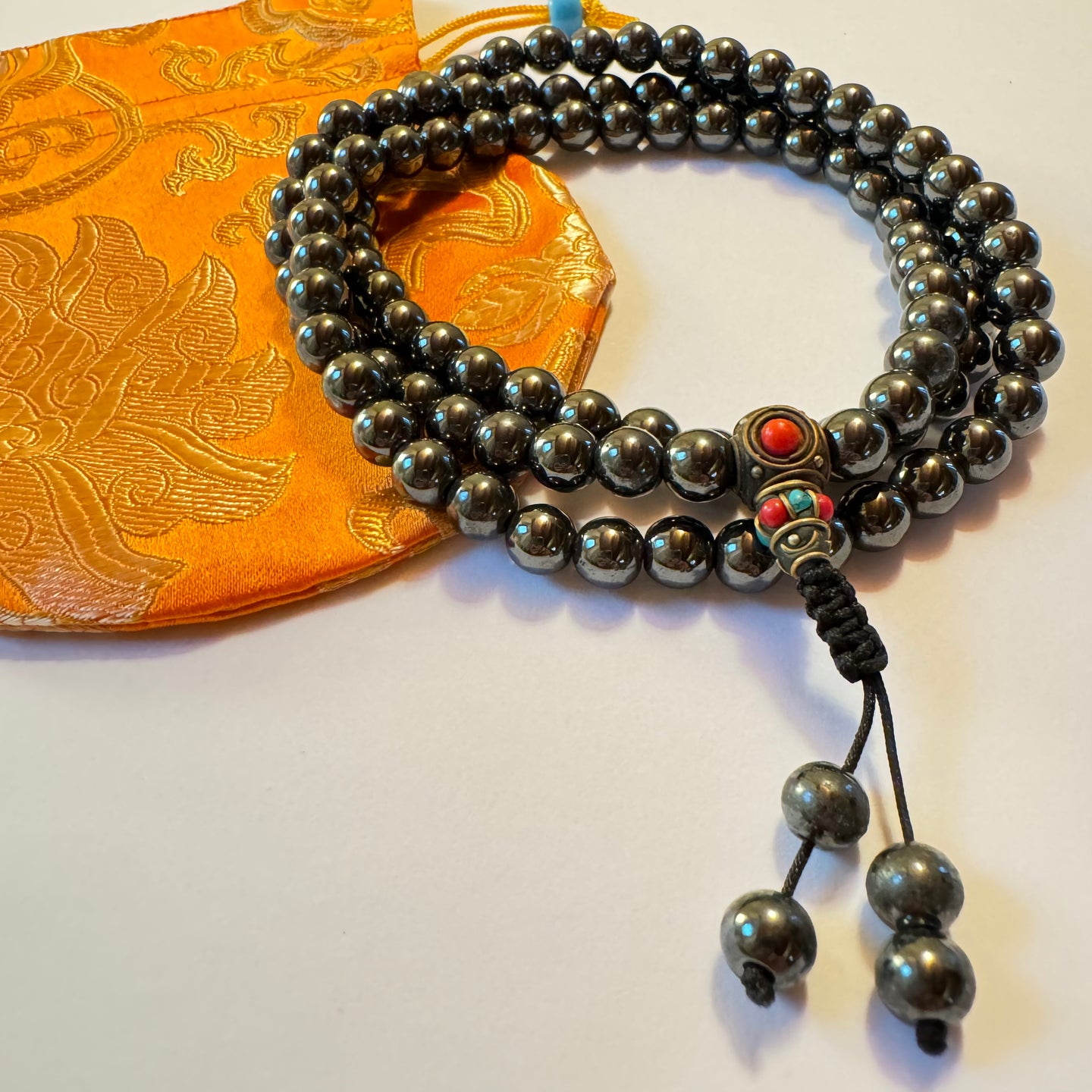 108 Mala - Hematite