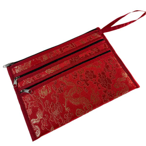 Borsa Broccato con Drago - Fiore di loto