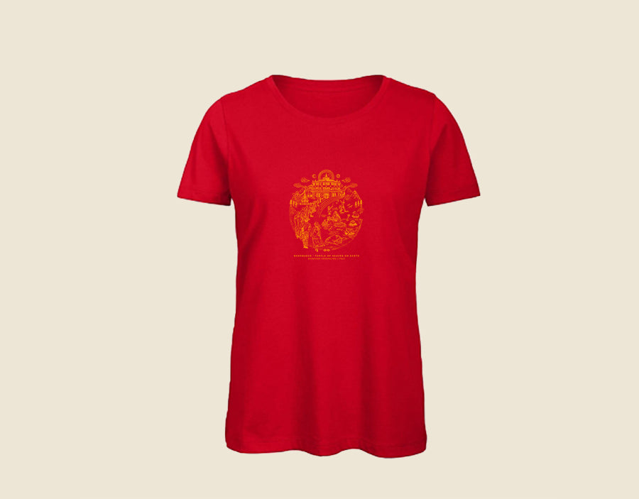 Ladies short sleeve t-shirt 'Borobudur-Temple Heaven on Earth'