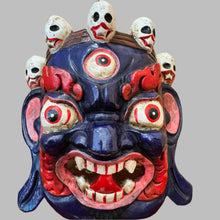 Carica l&#39;immagine nel visualizzatore di Gallery, Maschera di Legno del Mahakala Blu 
