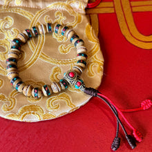 Load image into Gallery viewer, Traditional Tibetan Yak bone beaded wrist mala
