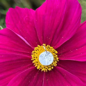 ah mantra silver pendant