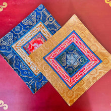 Load image into Gallery viewer, Tibetan Double Dorje Embroidered Brocade Table Mat

