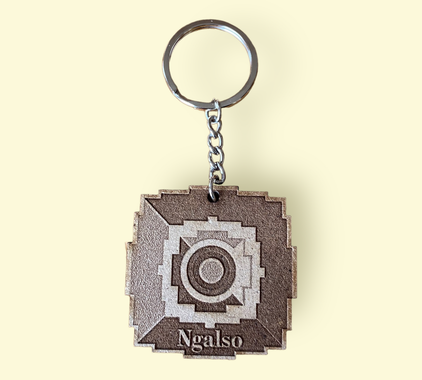 NgalSo engraved wooden keyring