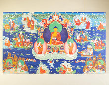 Load image into Gallery viewer, Buddha Shakyamuni and the 16 Arhats Panel
